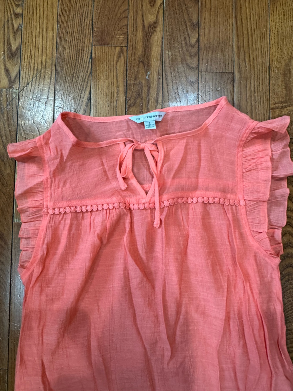 Counterparts Pink Tie-Front Ruffle Babydoll Dress - Picture 3 of 5